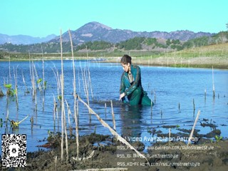 Tracksuit girl in her FILA sneakers playing in mud | Muddy Girl | WAM