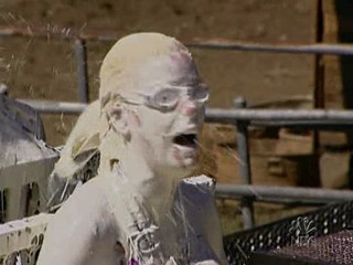 Fear Factor. Blonde Twins submerged in Lard