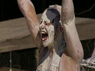 Fear Factor. 2 Brunettes submerged in Lard