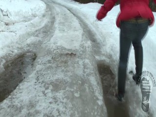 WAM lady in red jacket and a nice wellies