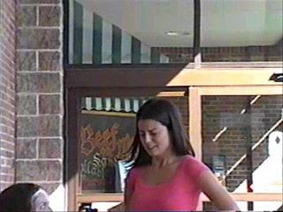 Two girls pie each other