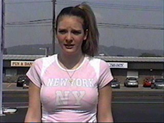 Hot girl gets a couple pies