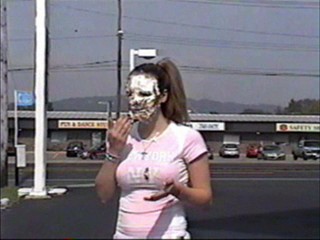 Hot girl gets a couple pies