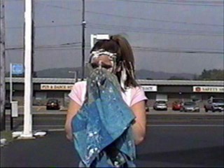 Hot girl gets a couple pies