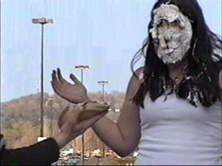 Four pies in the face