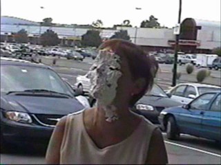 A mom gets pied