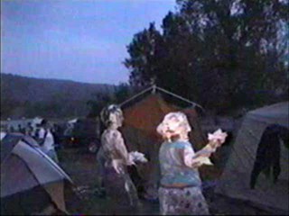 Two girls shaving cream pie fight part II