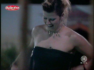 German Big Brother 5 - Franziska fully clothed in the pool