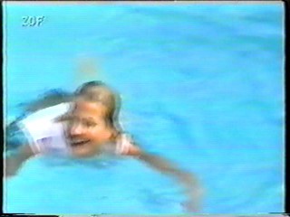 German Movie - dressed pool jump