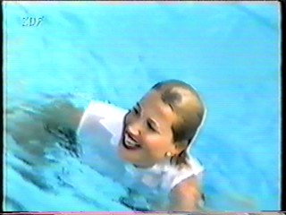 German Movie - dressed pool jump