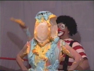 Julie shows how to be a clown