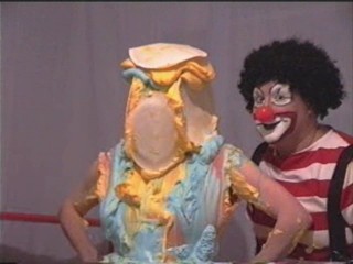 Julie shows how to be a clown