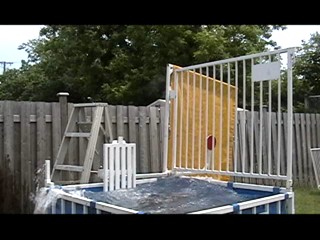 Violet Dunked in a mini skirt and top