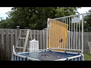 Violet Dunked in a mini skirt and top