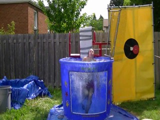 Sarah Dunked In a Purple Skirt & Black Tube Top Preview