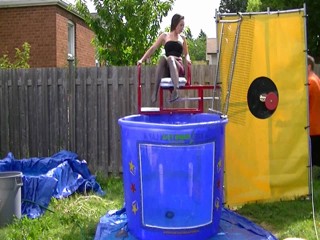 Sarah Dunked In a Purple Skirt & Black Tube Top Preview