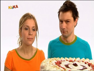 Female presenter gets caked