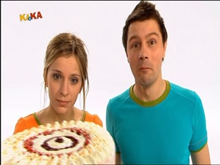 Female presenter gets caked