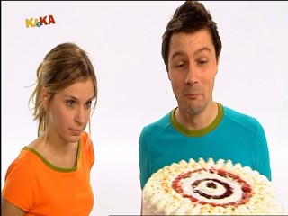 Female presenter gets caked