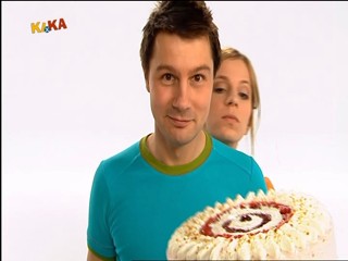 Female presenter gets caked