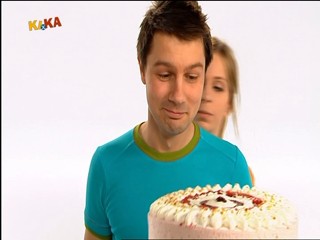 Female presenter gets caked