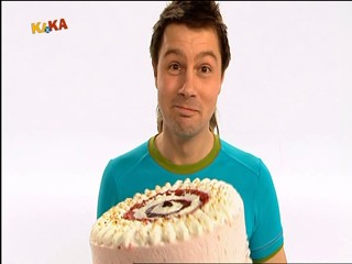 Female presenter gets caked