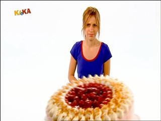 Female presenter gets caked again