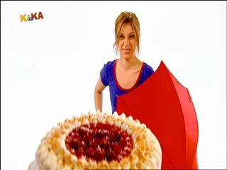 Female presenter gets caked again