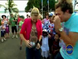 Toasted TV-Pip Puts Stuff Down Her Pants