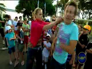 Toasted TV-Pip Puts Stuff Down Her Pants