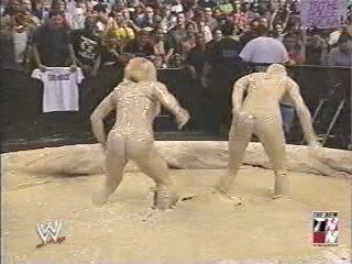 Trish Stratus and Stacy Keibler Mud match from 2003