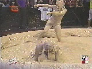 Trish Stratus and Stacy Keibler Mud match from 2003