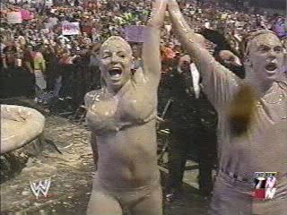 Trish Stratus and Stacy Keibler Mud match from 2003