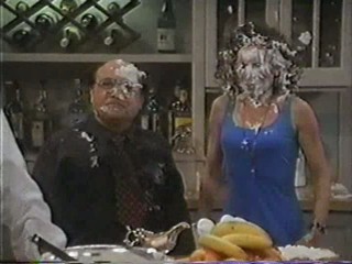 Rhea Perlman, Stacy Keibler, and Rachel York pied.