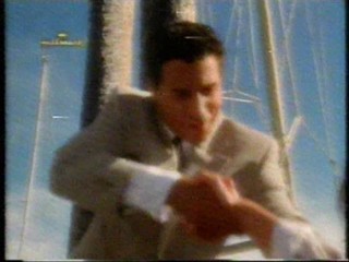 Red mini dress, white shirt