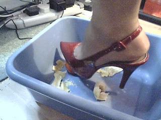 My messy patent slingback high heels