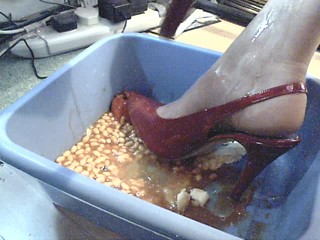 My messy patent slingback high heels