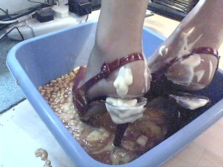 My messy patent slingback high heels