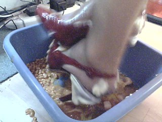 My messy patent slingback high heels