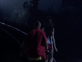 Japanese girl into the mud pool!