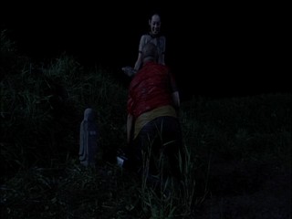 Japanese girl into the mud pool!