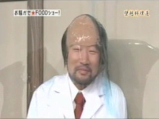 Japanese girl gunged blue slime!