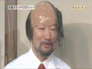 Japanese girl gunged blue slime!