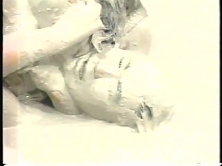 Japanese girl mud wrestling!