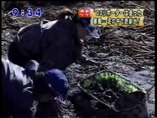 Japanese girl into the mud.