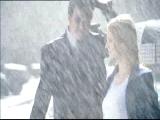 TV Ad - Mirjam Weichselbraun wet in the rain