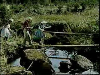 Woman falls in the creek