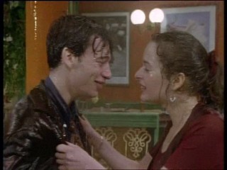 Press Gang - Julia Sawalha soaked by sprinklers