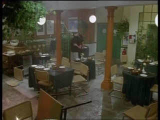 Press Gang - Julia Sawalha soaked by sprinklers