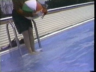 Leather skirt swimming